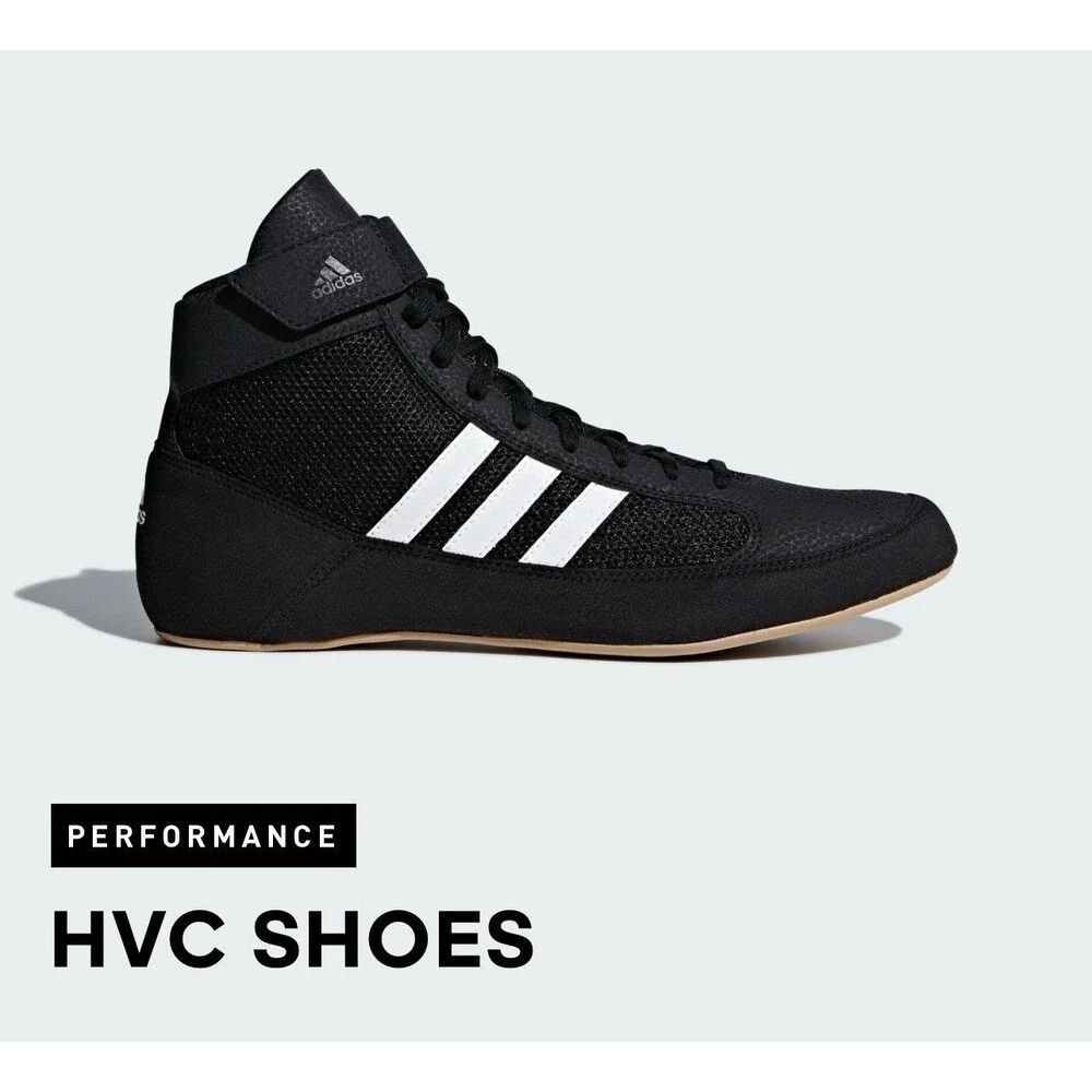 Adidas Mens HVC Havoc AQ3325 Black Wrestling Lace-Up Sneaker Shoes Size 9